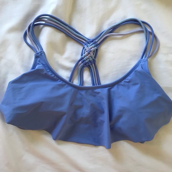 light blue bathing suit top